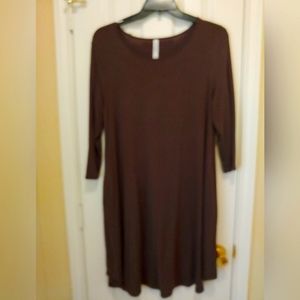 XL Knit Brown Dress